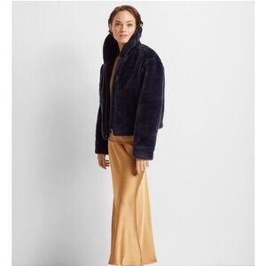 Club Monaco Cropped Faux Fur Jacket